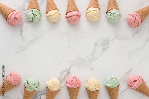 Variety of vibrant pastel i...