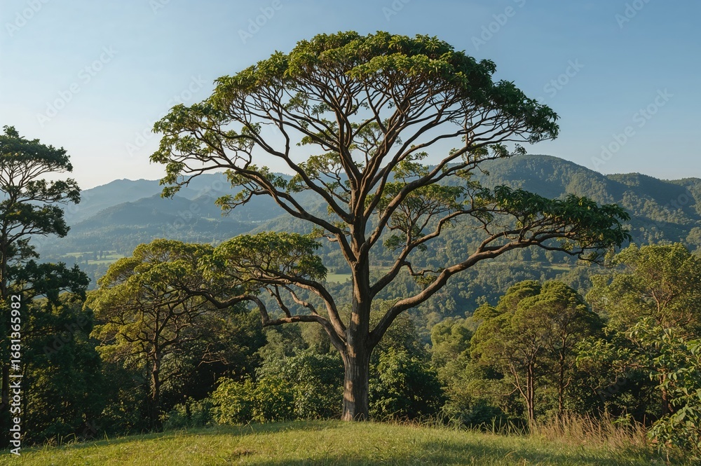 Obraz premium Photo of a tree in an outdoor natural setting with lush greenery