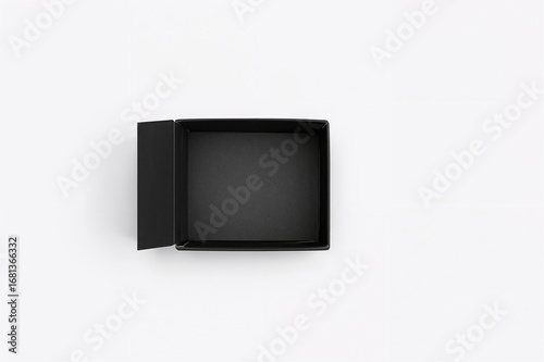 Empty black gift box opened...