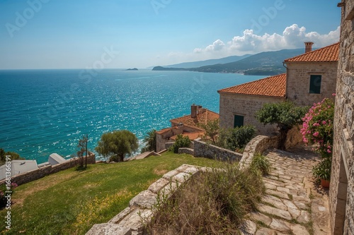 Scenic pathway with a sea view