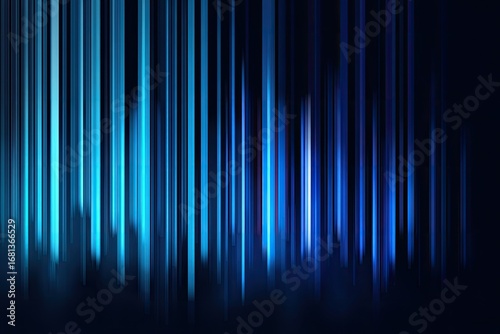 Abstract vertical light streaks in dark blue