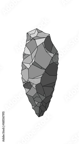 Ancient stone tool manufacturing techniques and artifact typology exploration in prehistoric archaeology