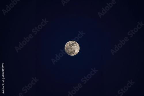 Luminous full moon shining ...