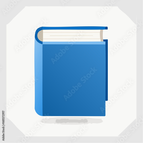 Blue Hardcover Book Illustration