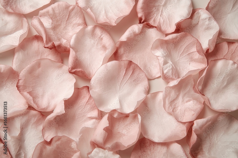 Fototapeta premium Soft Pink Rose Petals Pressed and Dried
