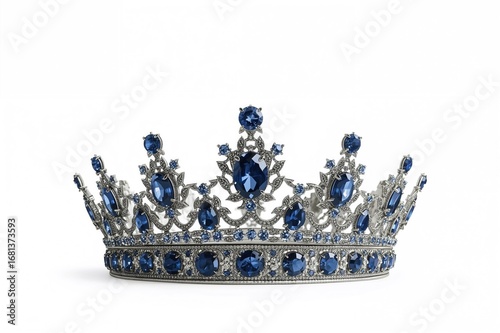Antique sapphire crown symb...