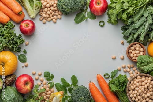 Fresh raw fruits, vegetable...