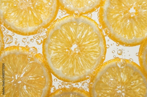 Lemon wedges submerged in s...