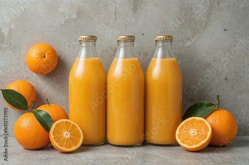 Glass bottles filled with o...