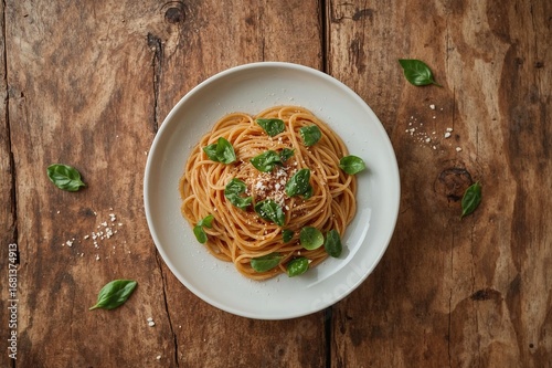Spaghetti pasta tossed with...