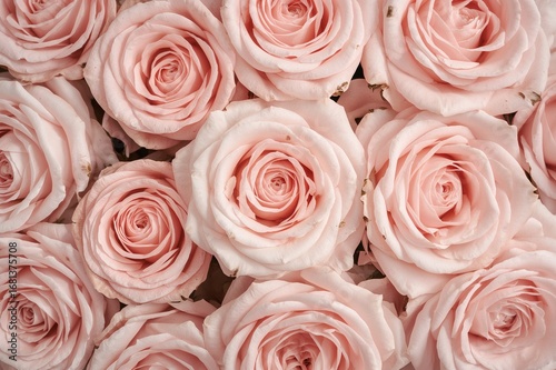 Soft pastel pink roses as a...