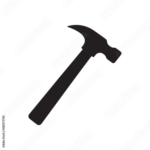 Claw Hammer Silhouette Icon