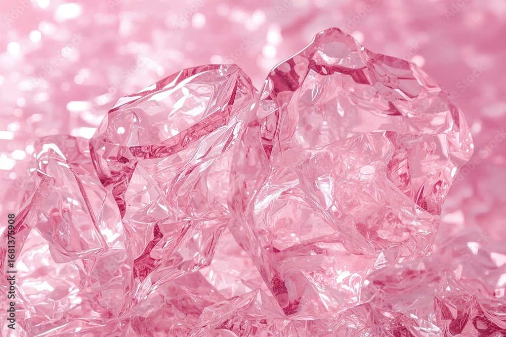 Fototapeta premium Soft focus background with beautiful pink stained glass texture