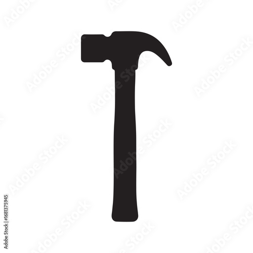 Claw Hammer Silhouette Icon