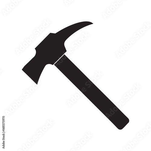 Rock Pick Hammer Silhouette Icon