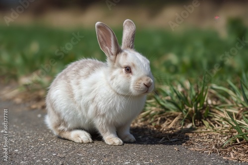 Adorable young fluffy rabbi...