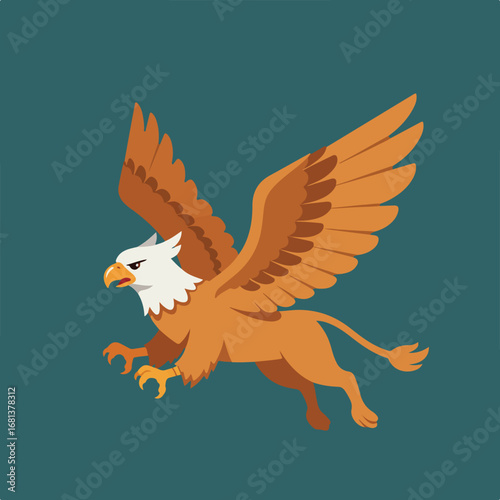 Gryphon Soaring in Air