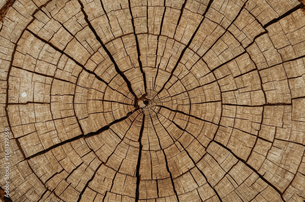 Fototapeta premium Composite image of aged, cracked brown wooden surface texture. Suitable as a backdrop or banner background.