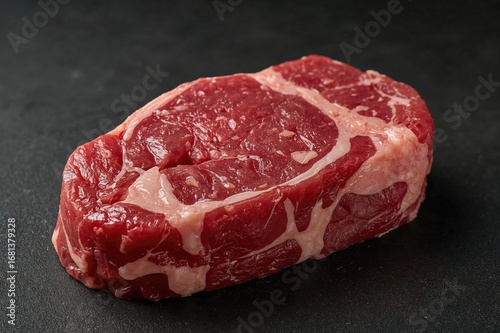 Top-grade raw beef steak, p...