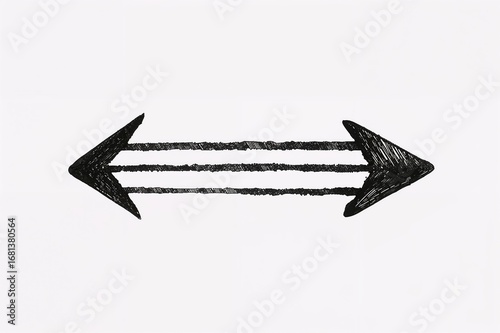 Hand-drawn black arrow sket...