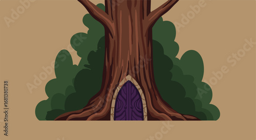 Enter Secret Door in Large Tree