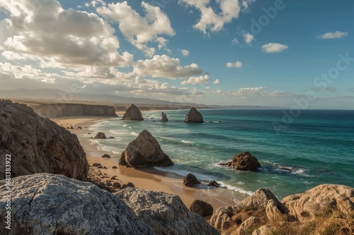 Seaside scenery featuring l...