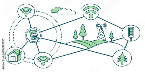 Visualizing the interconnected digital and natural world with wireless technology and smart devices