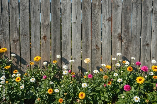 Garden flowers alongside a ...
