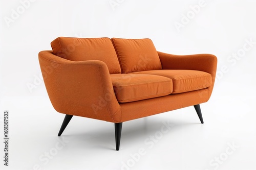 Classic orange upholstered ...