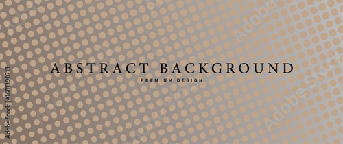 Premium background design with gray brown halftone dot pattern. Abstract horizontal vector template for cover design, business banner, brochure, prestigious voucher, luxe invite.