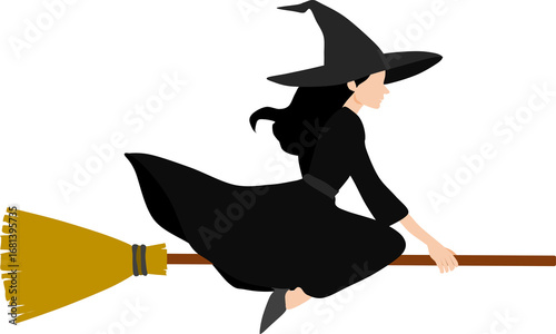 魔女のイラスト(ハロウィーン)シルエット