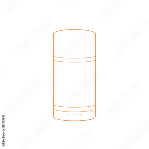 Stylized vector illustration of a modern deodorant stick for scalable graphic design