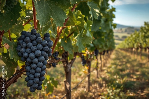 Wallpaper Mural HDR Vineyard Featuring Merlot Grapes Torontodigital.ca