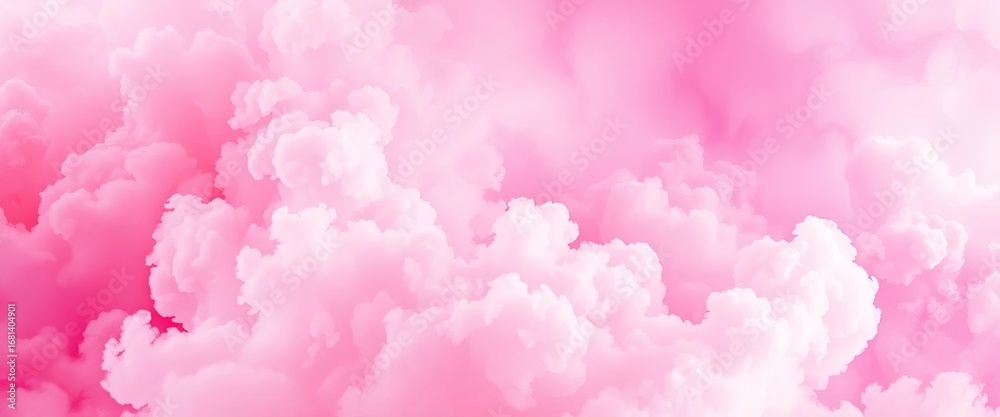 Fototapeta premium Soft, swirling watercolor clouds in shades of pink and purple, creating a romantic, whimsical effect, pink, blooming