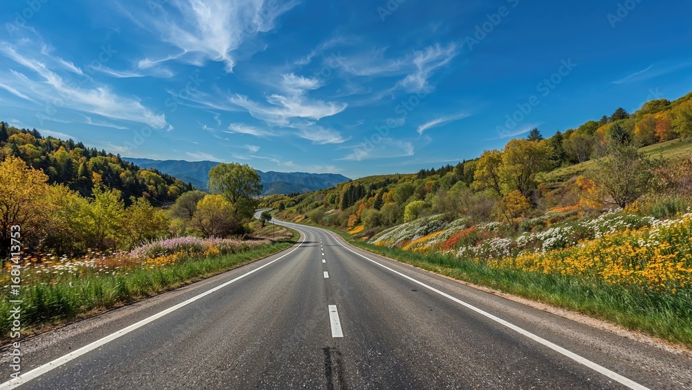 Fototapeta premium Vivid colors near the roadside