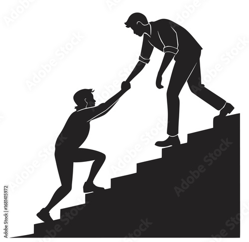 Two people collaborating and supporting each other in a design