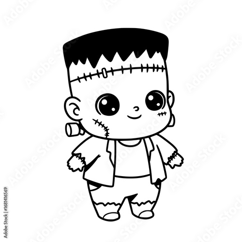 Cute Frankenstein Illustration