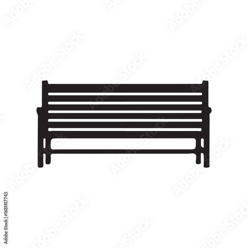 Simple Park Bench Silhouette