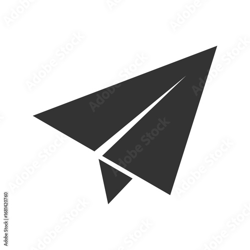 Paper airplane icon isolated on transparent background