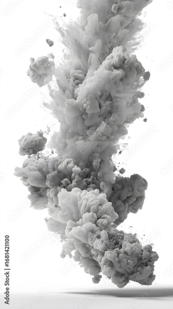Fototapeta premium Gray Ink Blots in Water