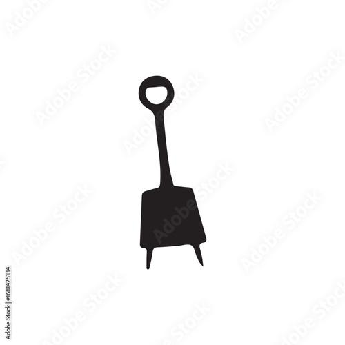 Silhouette Beach Toy Shovel