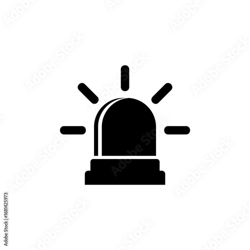Emergency Light Siren Vector Icon