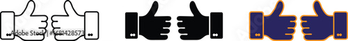 Five star review rating icon for customer feedback, satisfaction, and product quality evaluation, transparent background