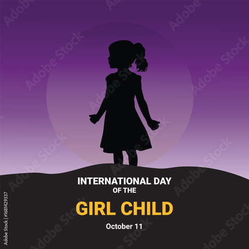 International Day of the Girl Child vector design