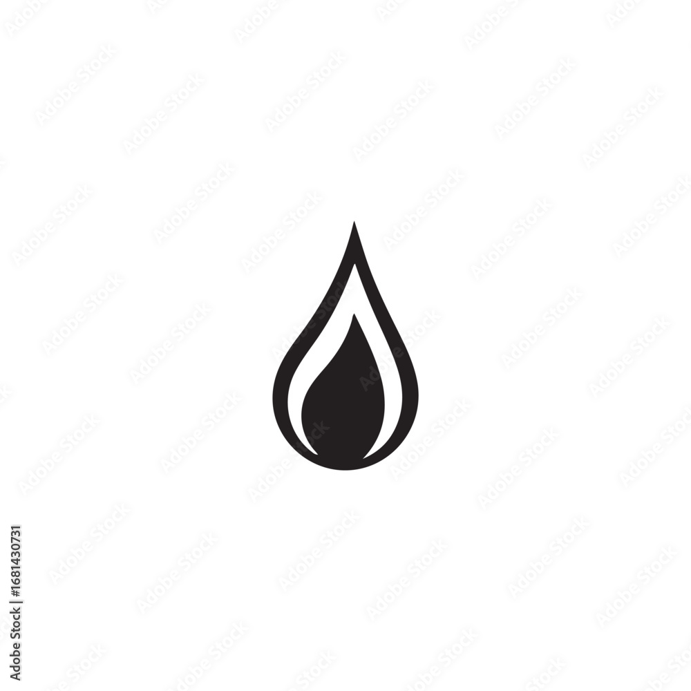 Fototapeta premium Monochrome Water Drop Icon