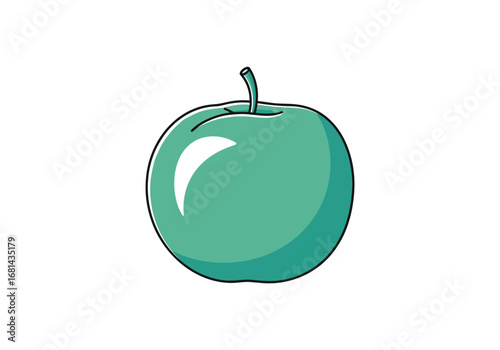 A healthy green apple fruit food fresh organic diet nutrition vitamin goodness