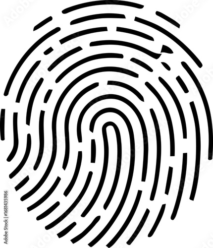 Abstract black and white fingerprint swirl pattern symbolizing identity verification and security for digital access controls.
