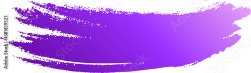 Royal Neon Purple Paint Brush Stroke Isolated on Transparent Background.