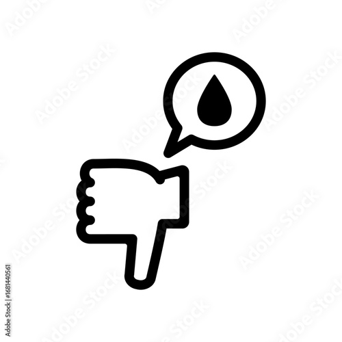 バッドサインのアイコンイラスト