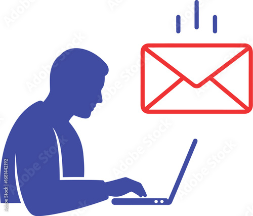 Email marketing campaign strategy sending receiving email vector vector